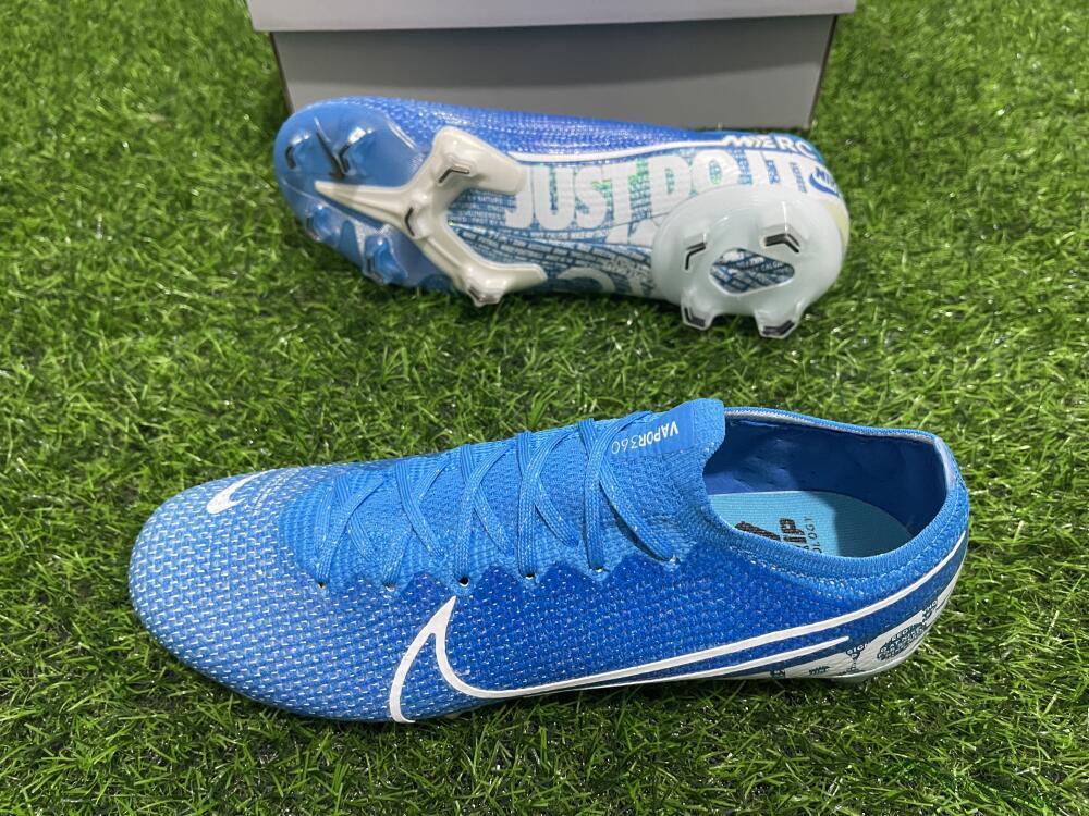 Men's Nike Mercurial Vapor 13 Elite FG Firm Ground Low-Tops Football Boots - Blue/White