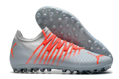 Men's Puma Future Z 1.1 AG Artificial Grass Low-Tops Football Boots - Grey/Blue