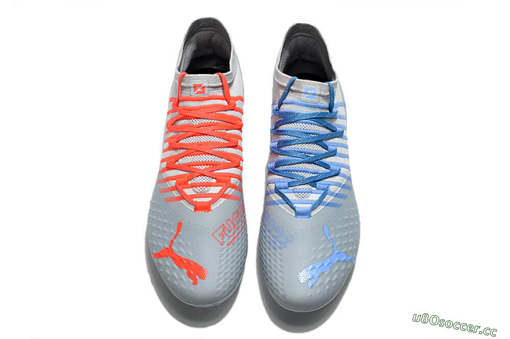 Men's Puma Future Z 1.1 AG Artificial Grass Low-Tops Football Boots - Grey/Blue 6