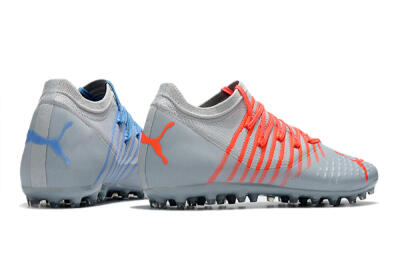 Men's Puma Future Z 1.1 AG Artificial Grass Low-Tops Football Boots - Grey/Blue