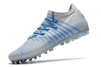 Men's Puma Future Z 1.1 AG Artificial Grass Low-Tops Football Boots - Grey/Blue