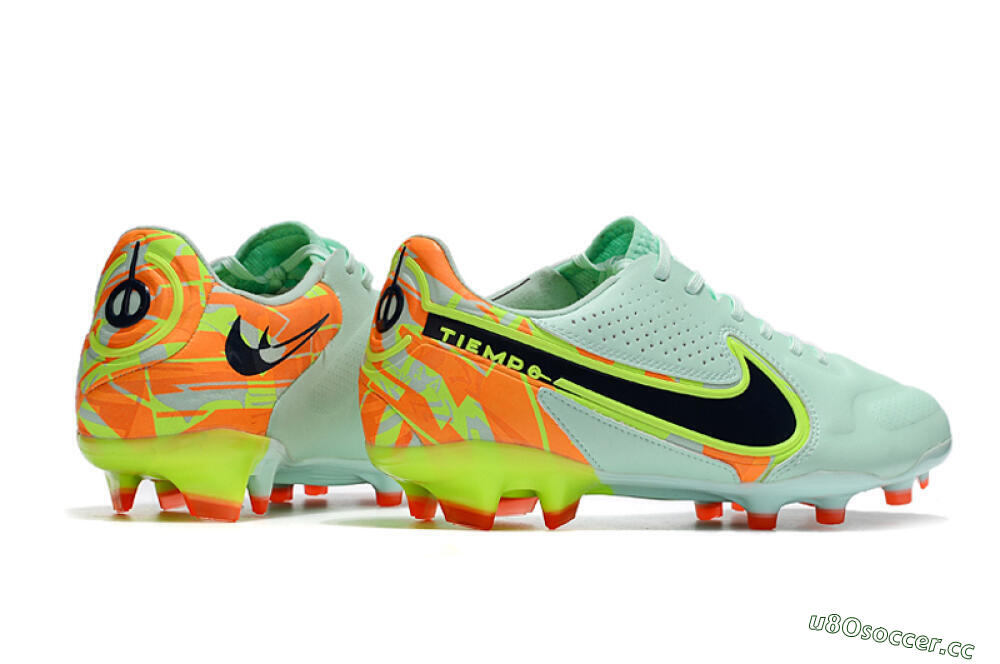 Men's Nike Tiempo Legend 9 Elite FG Firm Ground Low-Tops Football Boots - Jade/Yellow/Black 6