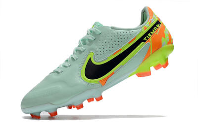 Men's Nike Tiempo Legend 9 Elite FG Firm Ground Low-Tops Football Boots - Jade/Yellow/Black