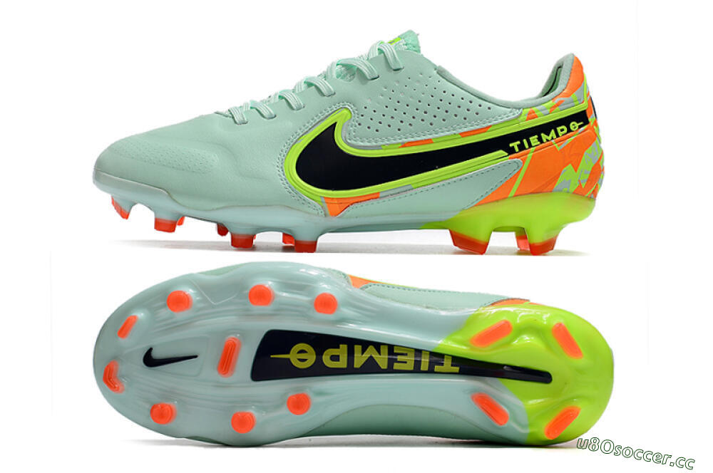 Men's Nike Tiempo Legend 9 Elite FG Firm Ground Low-Tops Football Boots - Jade/Yellow/Black 1