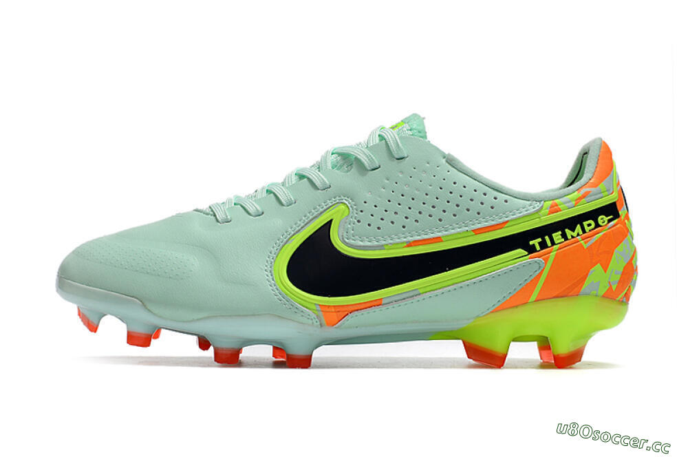Men's Nike Tiempo Legend 9 Elite FG Firm Ground Low-Tops Football Boots - Jade/Yellow/Black 0