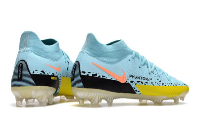 Men's Nike Phantom GT2 DF Elite FG Firm Ground High-Tops Football Boots - Jade/Yellow/Pink