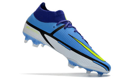 Men's Nike Phantom GT2 DF Elite FG Firm Ground High-Tops Football Boots - Blue/Yellow/White