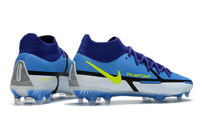 Men's Nike Phantom GT2 DF Elite FG Firm Ground High-Tops Football Boots - Blue/Yellow/White