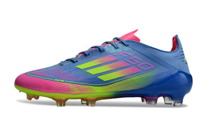 Men's Adidas F50 Elite TF Artificial Turf Low-Tops Football Shoes - Blue/Pink/Yellow