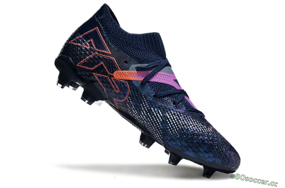 Men's Puma Future Ultimate FG Firm Ground Low-Tops Football Boots - Blue/Pink/Yellow 4