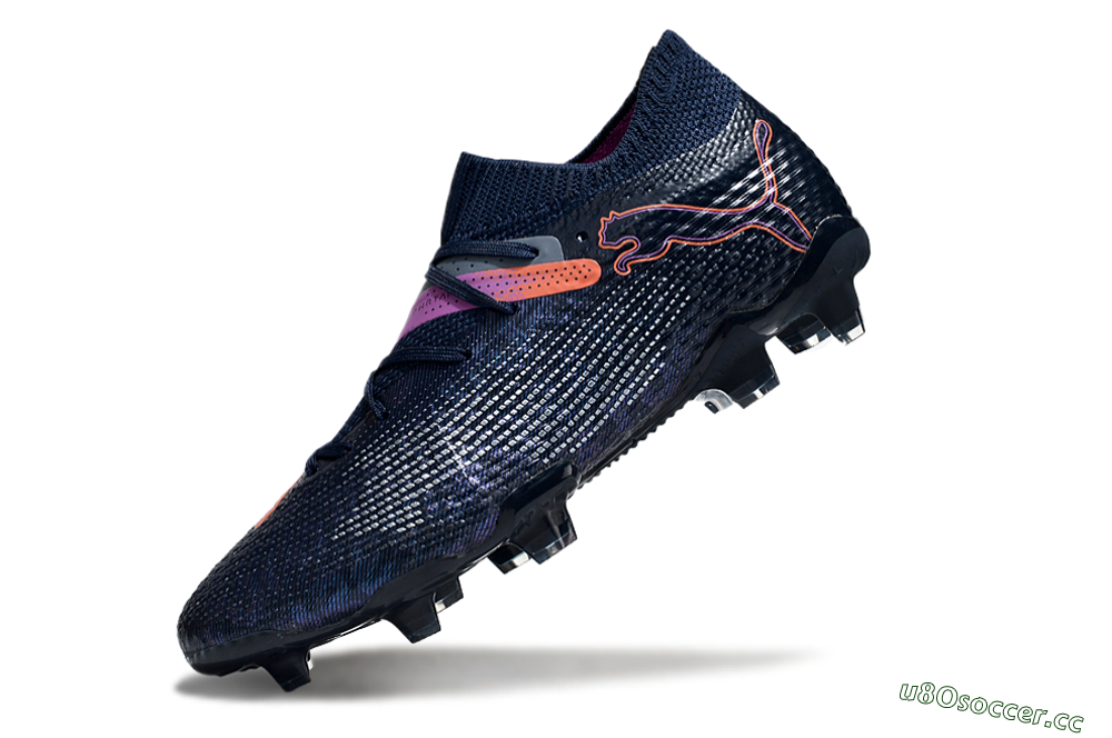 Men's Puma Future Ultimate FG Firm Ground Low-Tops Football Boots - Blue/Pink/Yellow 5