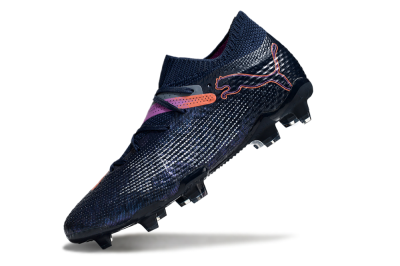 Men's Puma Future Ultimate FG Firm Ground Low-Tops Football Boots - Blue/Pink/Yellow