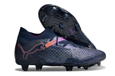 Men's Puma Future Ultimate FG Firm Ground Low-Tops Football Boots - Blue/Pink/Yellow