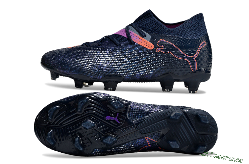 Men's Puma Future Ultimate FG Firm Ground Low-Tops Football Boots - Blue/Pink/Yellow 1