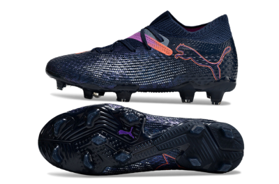 Men's Puma Future Ultimate FG Firm Ground Low-Tops Football Boots - Blue/Pink/Yellow