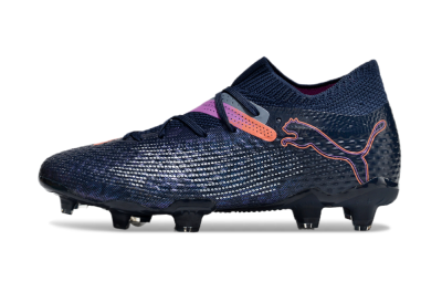 Men's Puma Future Ultimate FG Firm Ground Low-Tops Football Boots - Blue/Pink/Yellow