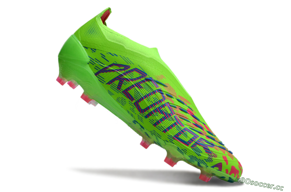 Unisex Adidas Predator Elite Laceless FG Firm Ground Low-Tops Football Boots - Yellow/Red/Purple 4