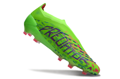 Unisex Adidas Predator Elite Laceless FG Firm Ground Low-Tops Football Boots - Yellow/Red/Purple