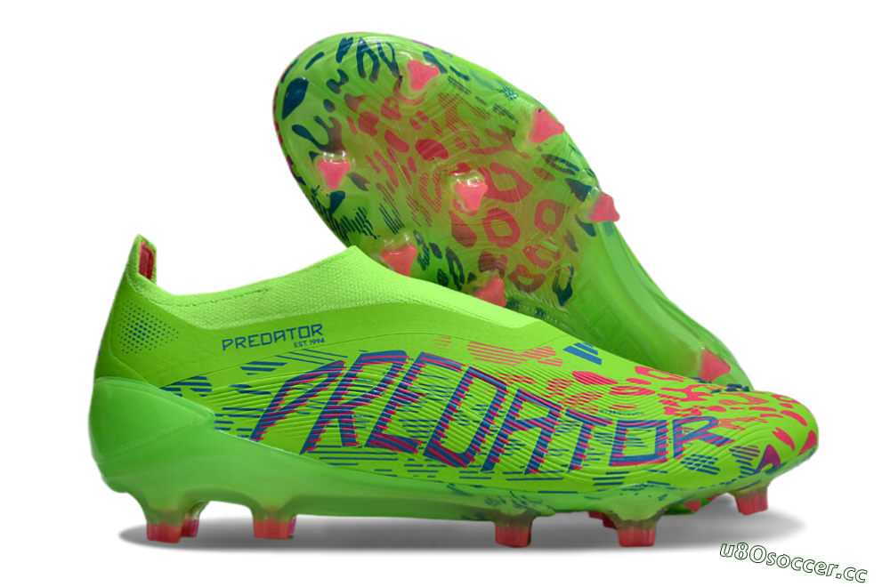 Unisex Adidas Predator Elite Laceless FG Firm Ground Low-Tops Football Boots - Yellow/Red/Purple 2