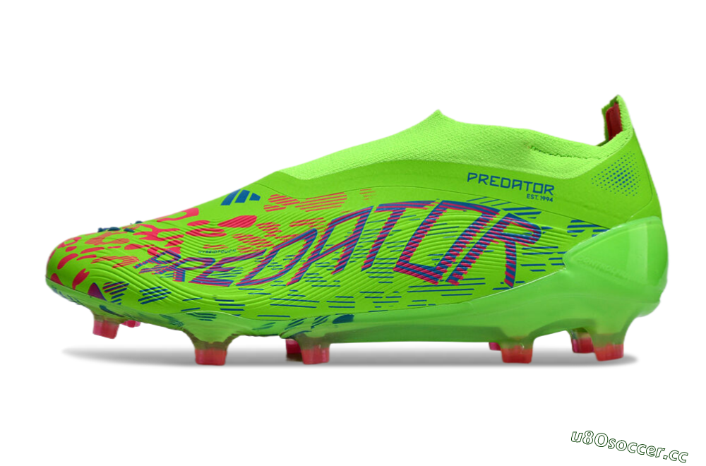 Unisex Adidas Predator Elite Laceless FG Firm Ground Low-Tops Football Boots - Yellow/Red/Purple 0