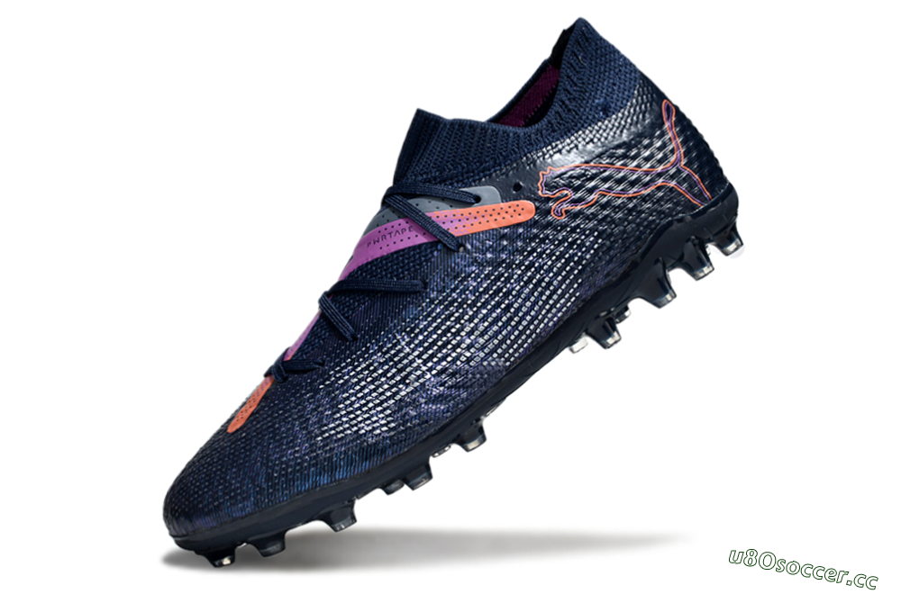 Men's Puma Future Ultimate MG Multi Ground Low-Tops Football Boots - Blue/Pink/Yellow 5