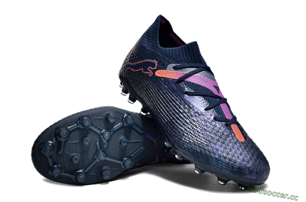 Men's Puma Future Ultimate MG Multi Ground Low-Tops Football Boots - Blue/Pink/Yellow 3