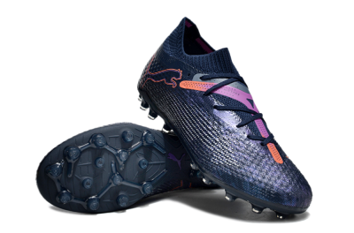 Men's Puma Future Ultimate MG Multi Ground Low-Tops Football Boots - Blue/Pink/Yellow