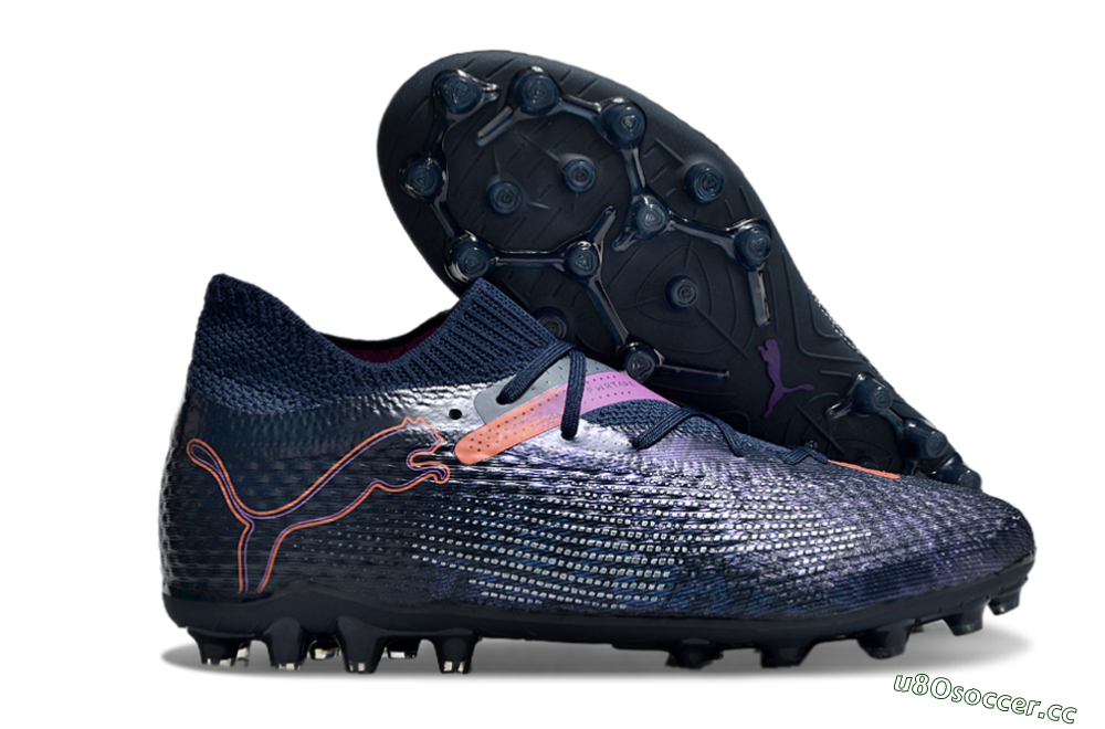 Men's Puma Future Ultimate MG Multi Ground Low-Tops Football Boots - Blue/Pink/Yellow 2