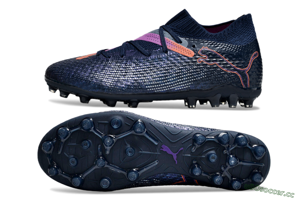 Men's Puma Future Ultimate MG Multi Ground Low-Tops Football Boots - Blue/Pink/Yellow 1