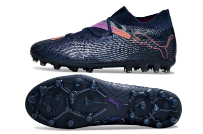 Men's Puma Future Ultimate MG Multi Ground Low-Tops Football Boots - Blue/Pink/Yellow