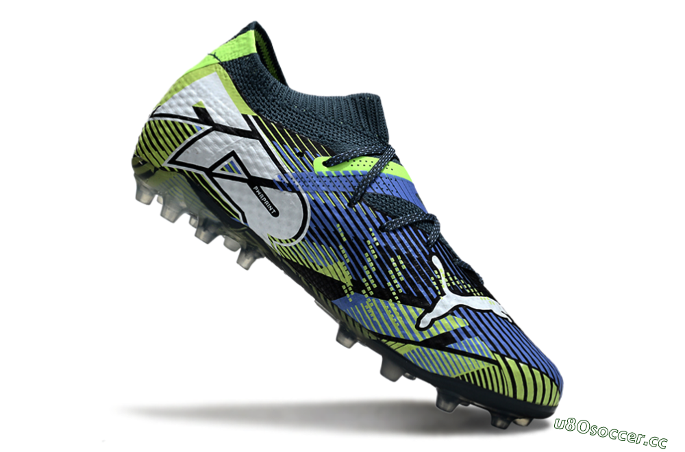 Men's Puma Future Ultimate MG Multi Ground Low-Tops Football Boots - Black/Blue/Yellow 4