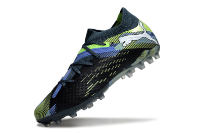 Men's Puma Future Ultimate MG Multi Ground Low-Tops Football Boots - Black/Blue/Yellow