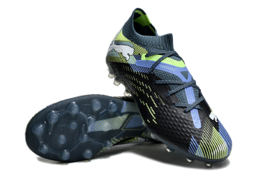 Men's Puma Future Ultimate MG Multi Ground Low-Tops Football Boots - Black/Blue/Yellow