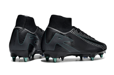 Men's Nike Air Zoom Mercurial Superfly 10 Elite SG Soft Ground High-Tops Football Boots - Black/Jade