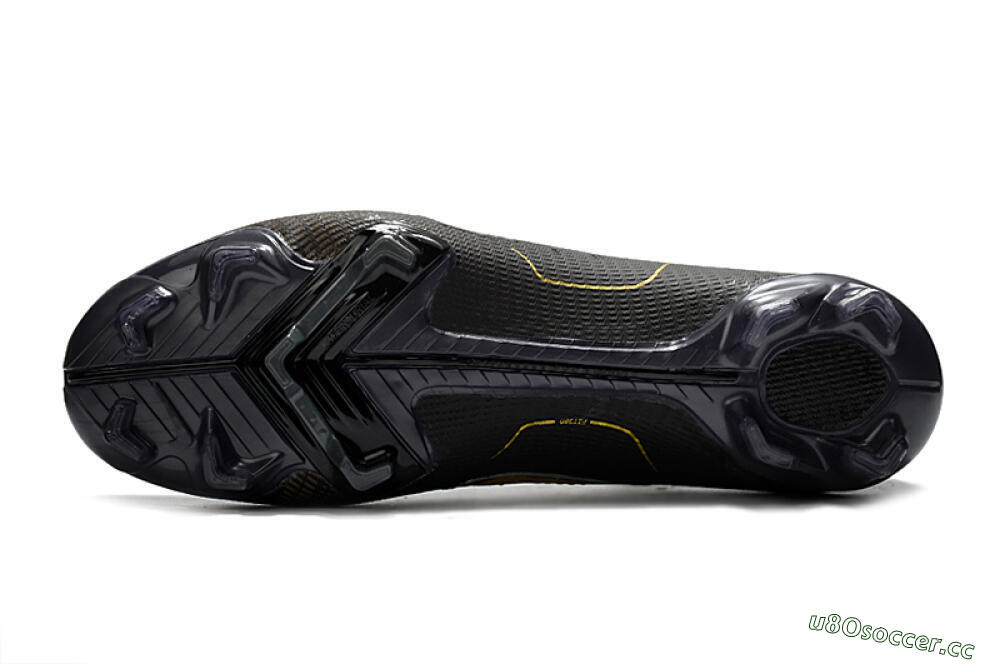 Unisex Nike Mercurial Superfly 8 Elite FG Firm Ground High-Tops Football Boots - Black/Gold/Silver 6