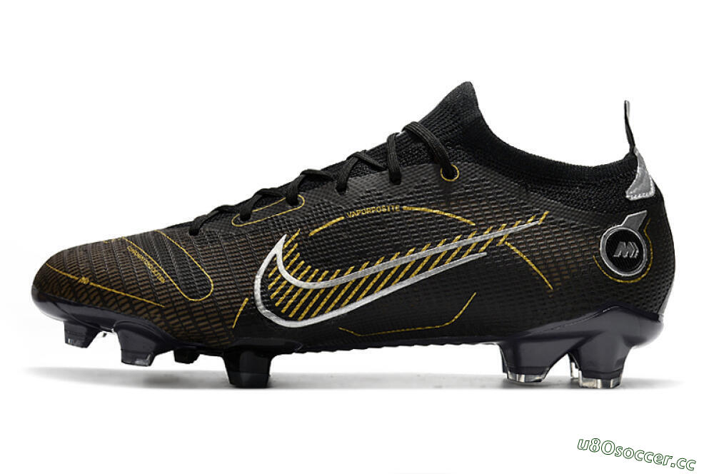Unisex ike Mercurial Vapor 14 Elite FG Firm Ground Low-Tops Football Boots - Black/Gold/Silver 0