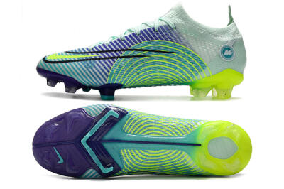 Unisex ike Mercurial Vapor 14 Elite FG Firm Ground Low-Tops Football Boots - Blue/Jade/Yellow