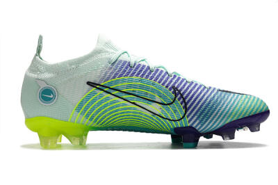Unisex ike Mercurial Vapor 14 Elite FG Firm Ground Low-Tops Football Boots - Blue/Jade/Yellow