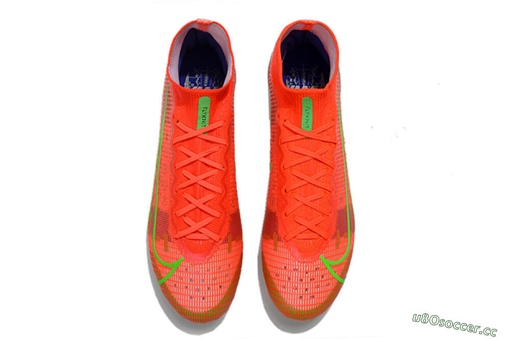 Unisex Nike Mercurial Superfly 8 Elite AG Artificial Grass High-Tops Football Boots - Red/Yellow/Silver 4
