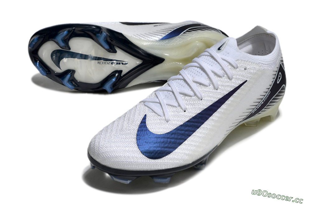 Unisex Nike Air Zoom Mercurial Vapor 16 Elite FG Firm Ground Low-Tops Football Boots - White/Blue 3