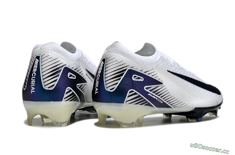 Unisex Nike Air Zoom Mercurial Vapor 16 Elite FG Firm Ground Low-Tops Football Boots - White/Blue 6