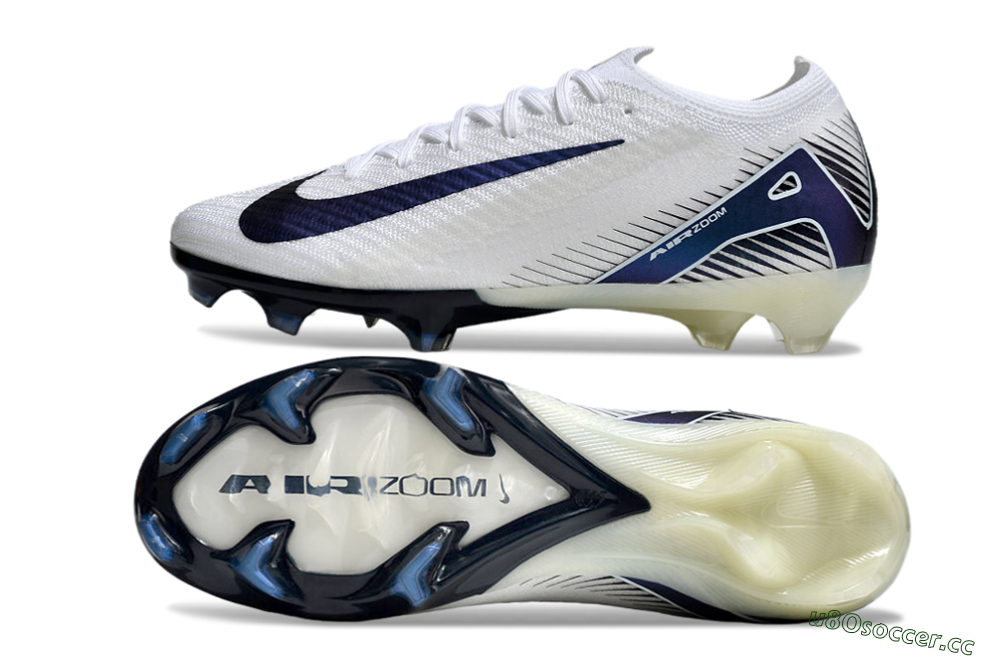 Unisex Nike Air Zoom Mercurial Vapor 16 Elite FG Firm Ground Low-Tops Football Boots - White/Blue 1