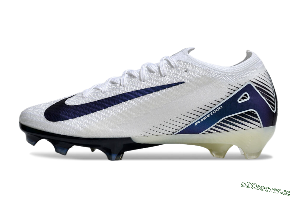 Unisex Nike Air Zoom Mercurial Vapor 16 Elite FG Firm Ground Low-Tops Football Boots - White/Blue 0