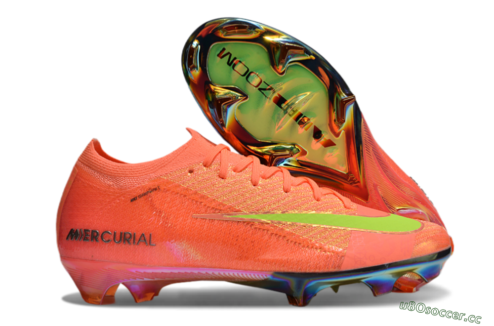 Men's Nike Air Zoom Mercurial Vapor 16 Elite FG Firm Ground Low-Tops Football Boots - Orange/Yellow/Black 2