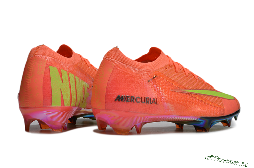 Men's Nike Air Zoom Mercurial Vapor 16 Elite FG Firm Ground Low-Tops Football Boots - Orange/Yellow/Black 6