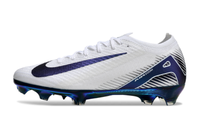 Unisex Nike Air Zoom Mercurial Vapor 16 Elite FG Firm Ground Low-Tops Football Boots - White/Blue/Gold