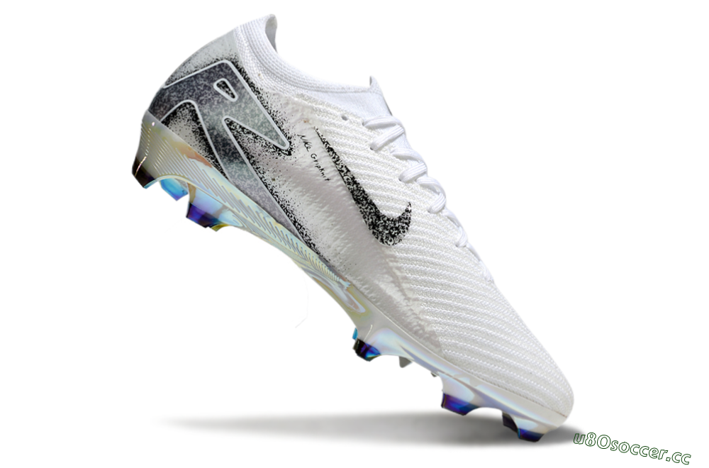 Men's Nike Air Zoom Mercurial Vapor 16 Elite FG Firm Ground Low-Tops Football Boots - White/Black/Grey 4