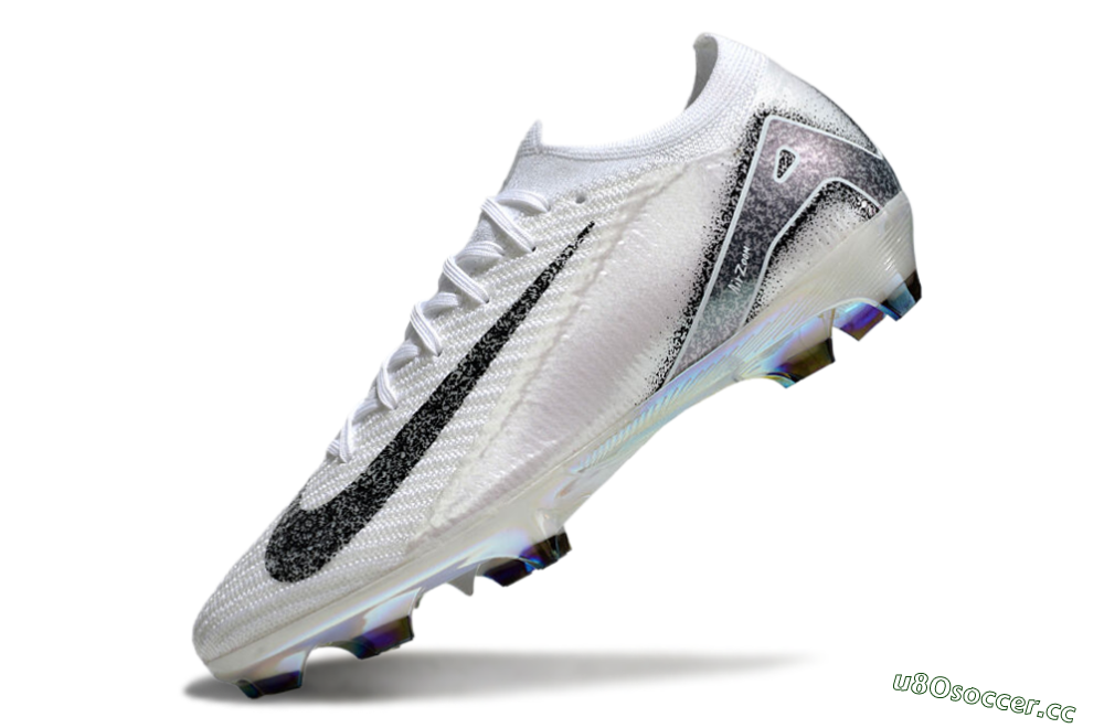 Men's Nike Air Zoom Mercurial Vapor 16 Elite FG Firm Ground Low-Tops Football Boots - White/Black/Grey 5