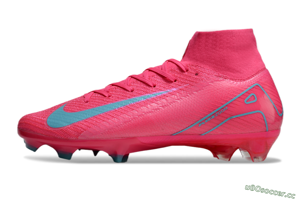 Men's Nike Air Zoom Mercurial Superfly 16 Elite FG Firm Ground High-Tops Football Boots - Pink/Mint 4