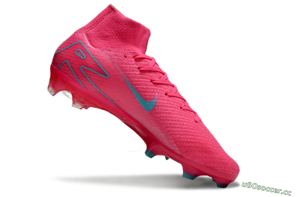 Men's Nike Air Zoom Mercurial Superfly 16 Elite FG Firm Ground High-Tops Football Boots - Pink/Mint 0